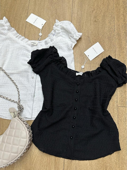 MATINEE  Lace  Puff Sleeve Tops